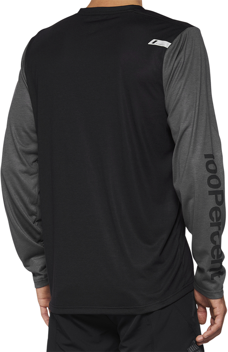 100% Airmatic Long-Sleeve Jersey - Black - Medium | Mountain Bike & Trail Riding