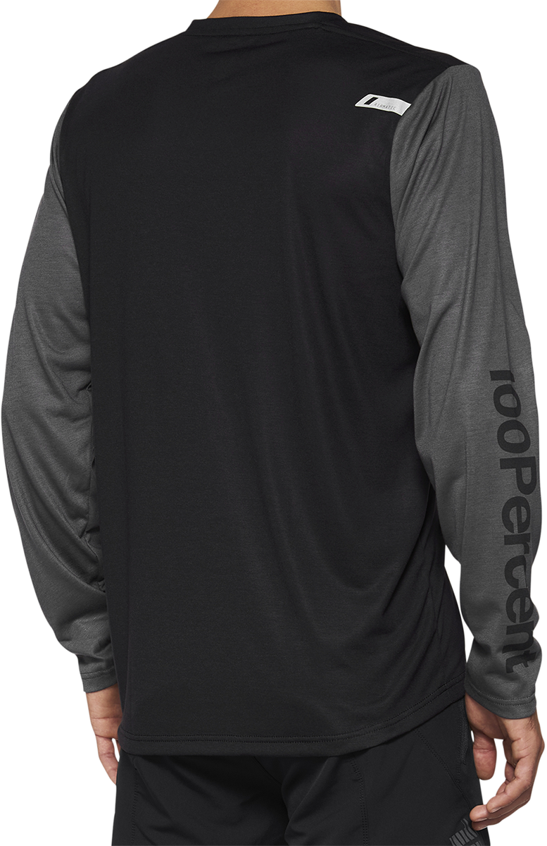 100% Airmatic Long-Sleeve Jersey - Black, Size Small - Versatile MTB and Trail Riding Apparel