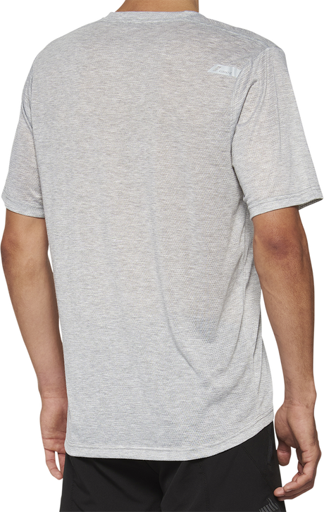 100% Airmatic Mesh Short-Sleeve Jersey for Mountain Bikes - Gray, Part 40016-00005, Fits Trail Bikes and Enduro Models