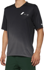100% Celium Short-Sleeve Jersey for Mountain Bikes and Road Bikes - Black/Charcoal, XL (Part No. 40011-00003)