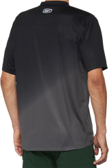 100% Celium Short-Sleeve Jersey for Mountain Bikes and Road Bikes - Black/Charcoal, XL (Part No. 40011-00003)