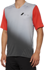100% Celium Short-Sleeve Jersey for Cycling - Gray/Racer Red, Large - Part Number 40011-00012, Fits Most Mountain and Road Bikes