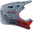 100% Status Helmet Caltec/Gray Medium - Lightweight DOT Certified Motorcycle Helmet with Active Cooling System, Removable Comfort Liner, and Adjustable Visor