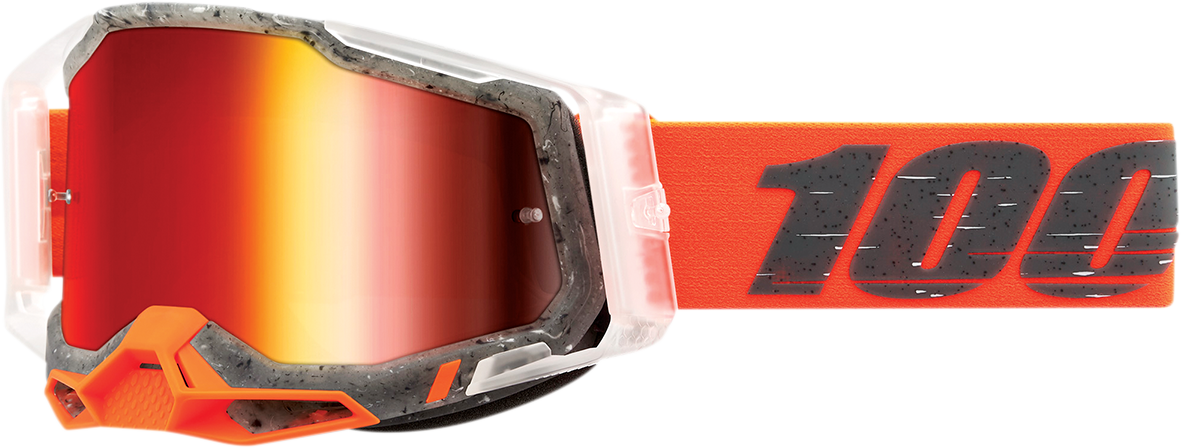 100% Racecraft 2 Goggle Schrute Red Mirror Lens - Perfect Fit for ATV, Motocross, and Off-Road Vehicles