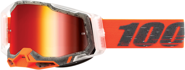 100% Racecraft 2 Goggle Schrute Red Mirror Lens - Perfect Fit for ATV, Motocross, and Off-Road Vehicles
