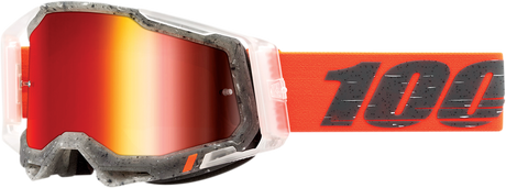 100% Racecraft 2 Goggle Schrute Red Mirror Lens - Perfect Fit for ATV, Motocross, and Off-Road Vehicles