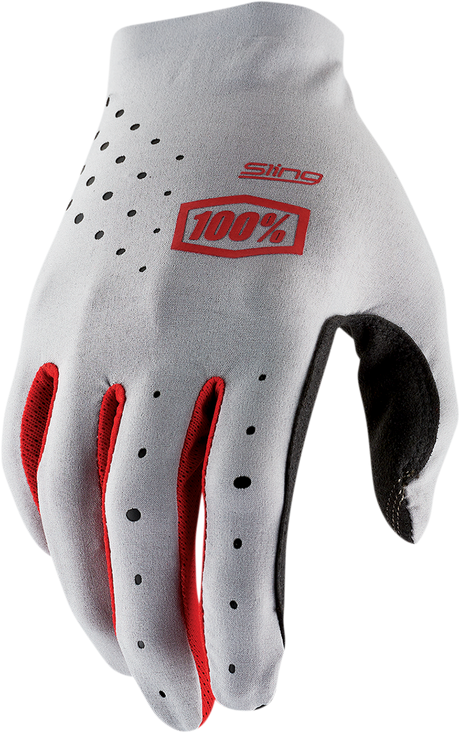 100% Sling MX Gloves in Gray - Size 2XL with Breathable Features for Motorcycle and Motocross Riders