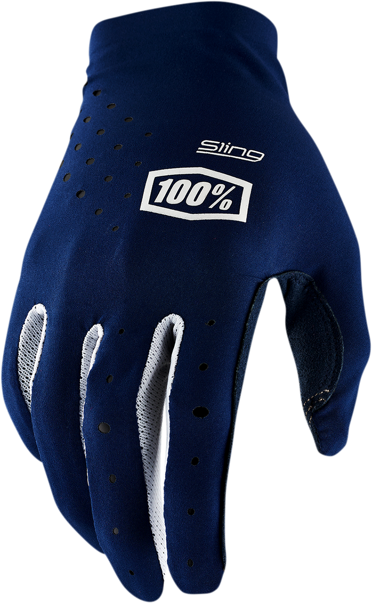 100% Sling MX Gloves Navy 2XL with Breathable Features for Motocross and Off-Road Vehicles
