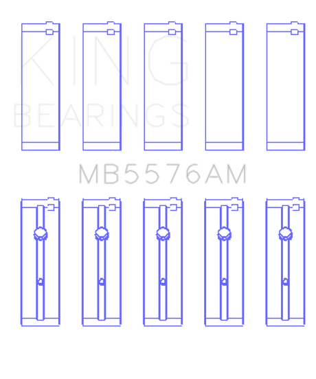 King Engine Bearings Ford J4B/J4C (Size +1.0mm) Main Bearing Set