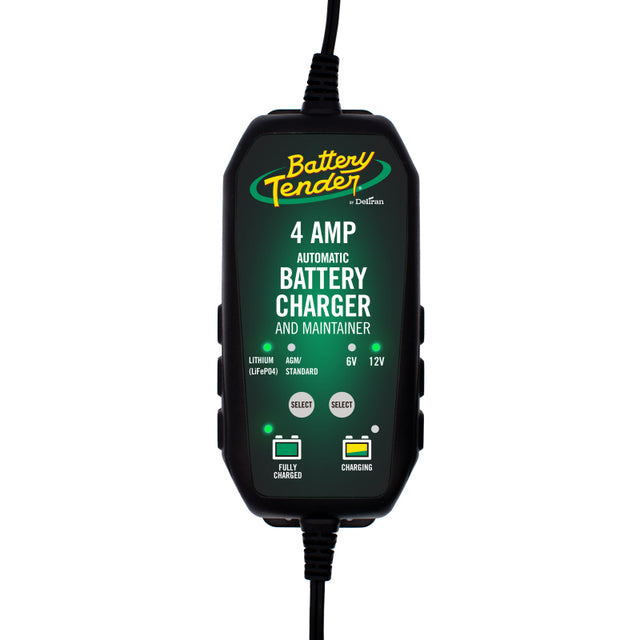 Battery Tender 022-0209-BT-WH 6V/12V 4A Selectable Battery Charger for Powersports Batteries