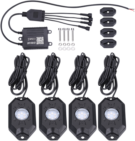 BRITE-LITES LED Rock Light Kit - RGB and Bluetooth BL-RGBROCK4