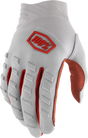 100% Airmatic Gloves Silver Small - Durable Neoprene Cuff, Adjustable TPR Wrist Closure, and Tech-Enabled Design