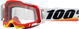100% Racecraft 2 Goggle - Arsham Red with Clear Lens - Universal Fit for Motocross and Off-Road Vehicles (Part #50009-00016)