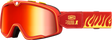 100% Barstow Goggle with Death Spray Red Mirror Lens - Universal Motorcycle and Off-Road Vehicle Fitment