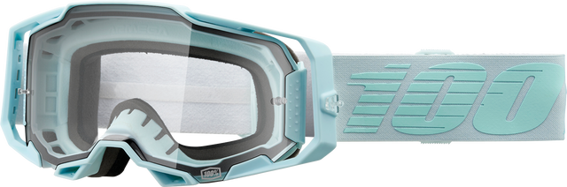 100% Armega Fargo Clear Lens Goggle - Impact-Resistant, Quick-Change System for ATV, Motorcycle, and Off-Road Vehicles