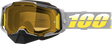 100% Armega Snow Goggle Complex with Yellow Lens - Fits Ski and Snowboard Helmets