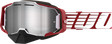 100% Armega Snow Goggle - Oversized Red with Flash Silver Mirror Lens - Fits Snowboard and Ski Helmets