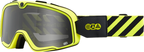 100% Barstow Goggle with Smoke Lens - Designed for Motocross and Off-Road Vehicles