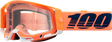 100% Racecraft 2 Goggle with Clear Lens - Coral Frame, Fits Honda CRF250R, Yamaha YZ250F, Kawasaki KX250F, KTM SX250, and Suzuki RMZ250