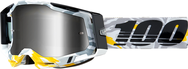 100% Racecraft 2 Goggle with Silver Mirror Lens - Fits Motocross and Off-Road Vehicles