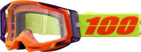 100% Racecraft 2 Goggle with Clear Lens - Panam Design, Universal Fit for Dirt Bikes, ATV, Off-Road Vehicles (Part No. 50009-00021)