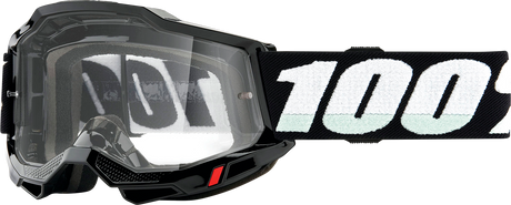 100% Accuri 2 Junior Goggle with Clear Lens - Black - Part Number 50024-00010 for Youth Helmets and Off-Road Vehicles