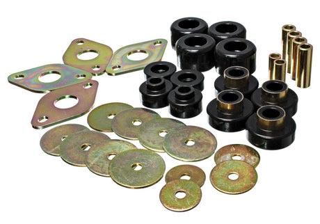 Energy Suspension Body Mount Set for Toyota Tacoma 2005-2013, Reg Access & Double Cab - Black