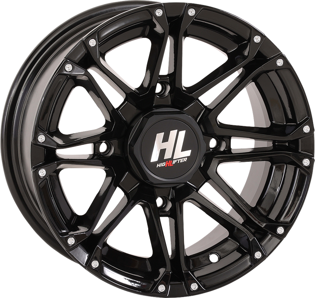 HIGH LIFTER Wheel - HL3 - Front/Rear - Gloss Black w/Machined - 14x7 - 4/110 - 4+3 (+10 mm) 14HL03-1110