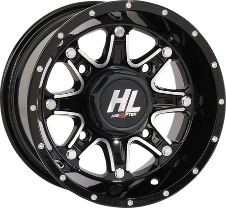HIGH LIFTER Wheel - HL4 - Front/Rear - Gloss Black w/Machined - 12x7 - 4/110 - 4+3 (+10 mm) 12HL04-1110