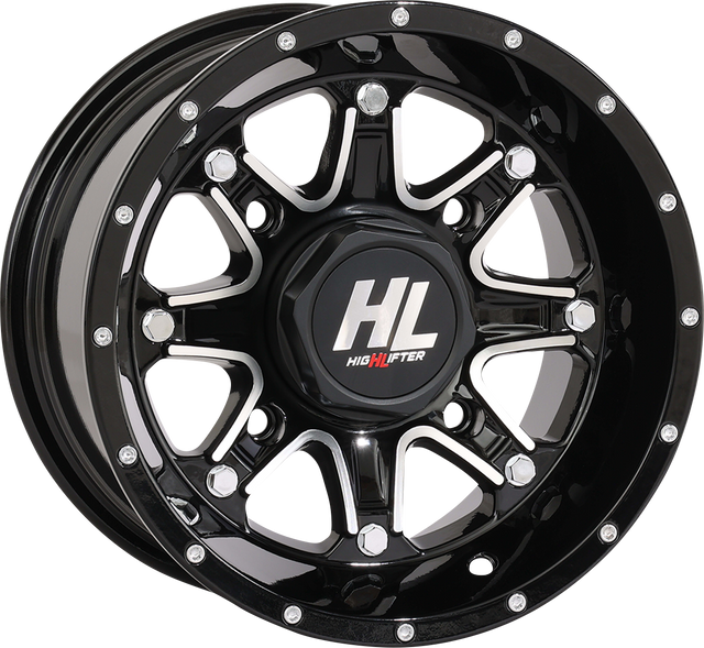 HIGH LIFTER Wheel - HL4 - Front/Rear - Gloss Black w/Machined - 12x7 - 4/110 - 4+3 (+10 mm) 12HL04-1110