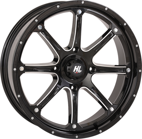 HIGH LIFTER Wheel - HL4 - Front/Rear - Gloss Black w/Machined - 14x7 - 4/110 - 4+3 (+10 mm) 14HL04-1110