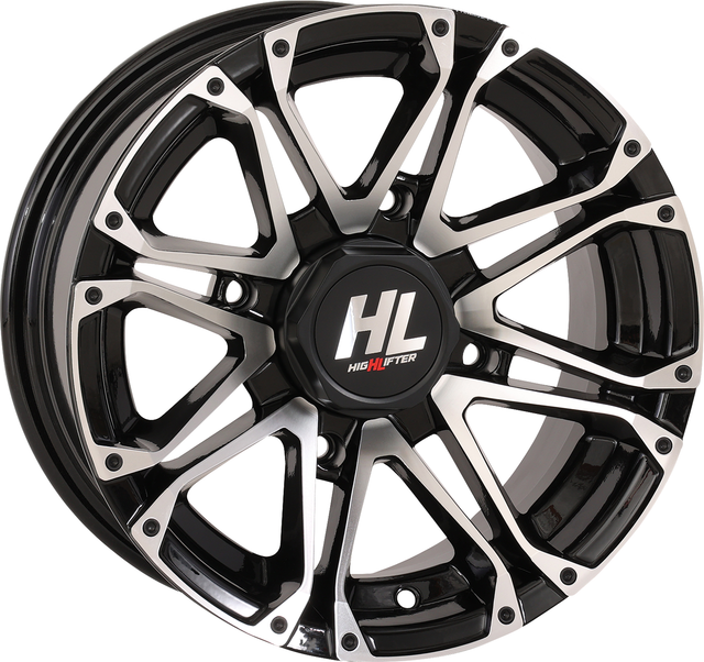 HIGH LIFTER Wheel - HL3 - Front/Rear - Gloss Black w/Machined - 14x7 - 4/137 - 4+3 (+10 mm) 14HL03-1137