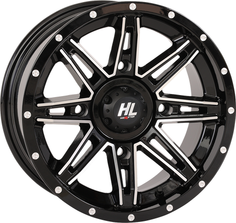 HIGH LIFTER Wheel - HL22 - Front/Rear - Gloss Black w/Machined - 14x7 - 4/137 - 4+3 (+10 mm) 14HL22-1137