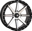 HIGH LIFTER Wheel - HL10 - Front/Rear - Gloss Black w/Machined - 20x7 - 4/156 - 4+3 (+10 mm) 20HL10-1156