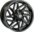 Moose Offroad 361X Rear Wheel for 12x8 Inch Rims with 4x110 Bolt Pattern, Black Finish