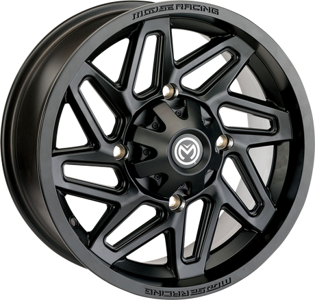 Moose Offroad 361X Rear Wheel for 12x8 Inch Rims with 4x110 Bolt Pattern, Black Finish