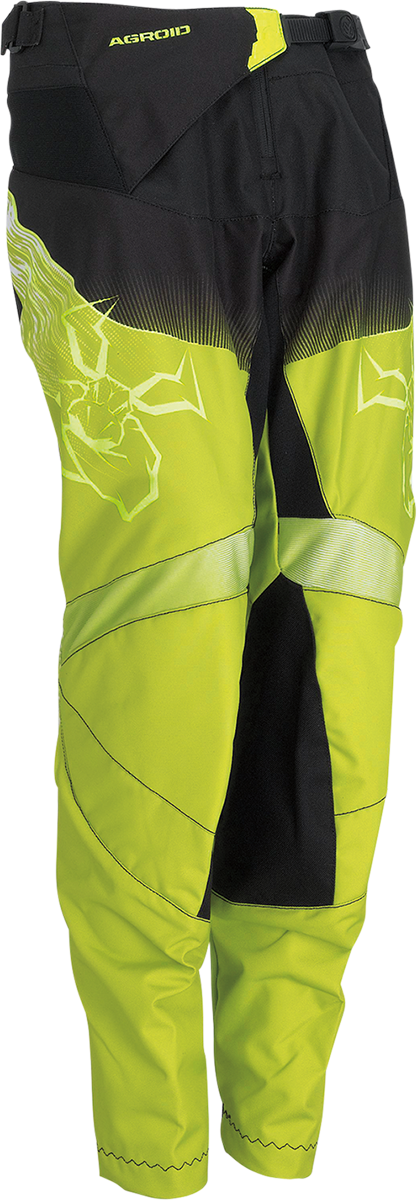 MOOSE OFFROAD Youth Agroid Pants - Hi-Vis/Black - US 28 | Durable Off-Road Riding Pants with Athletic Fit for ATV and Dirt Bike