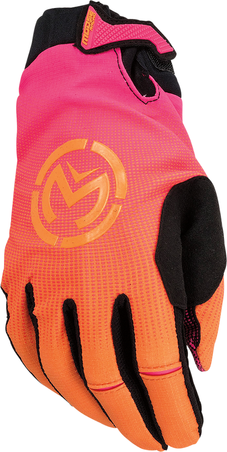 Moose Offroad SX1™ Gloves - Pink/Orange, Medium – Performance Off-Road Racing Handwear for ATV and Dirt Bike