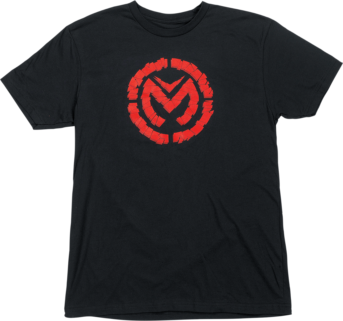 Moose Offroad Fractured T-Shirt in Black and Red - Small | Part Number 3030-22758