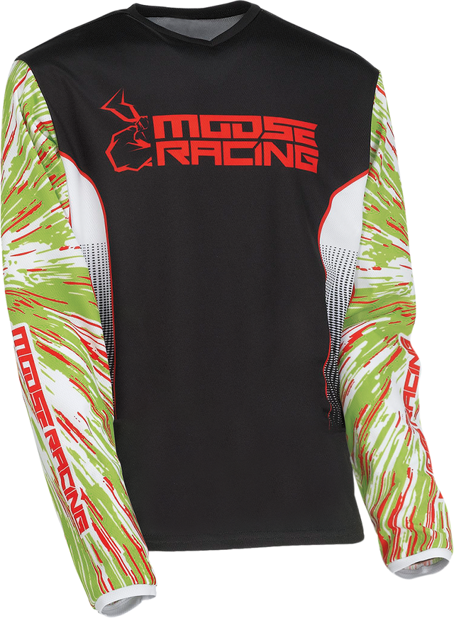 MOOSE OFFROAD Youth Agroid Jersey - Green/Red/Black - XL 2912-2270