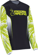 MOOSE OFFROAD Youth Agroid Jersey - Hi-Vis/Black - Large 2912-2274