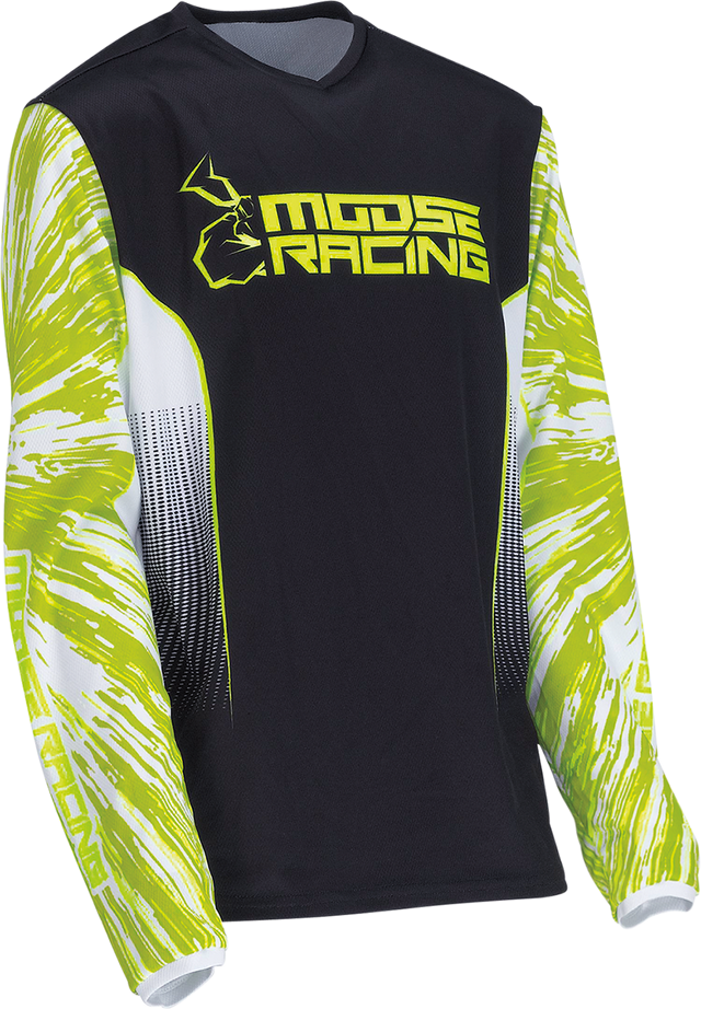 MOOSE OFFROAD Youth Agroid Jersey - Hi-Vis/Black - Large 2912-2274