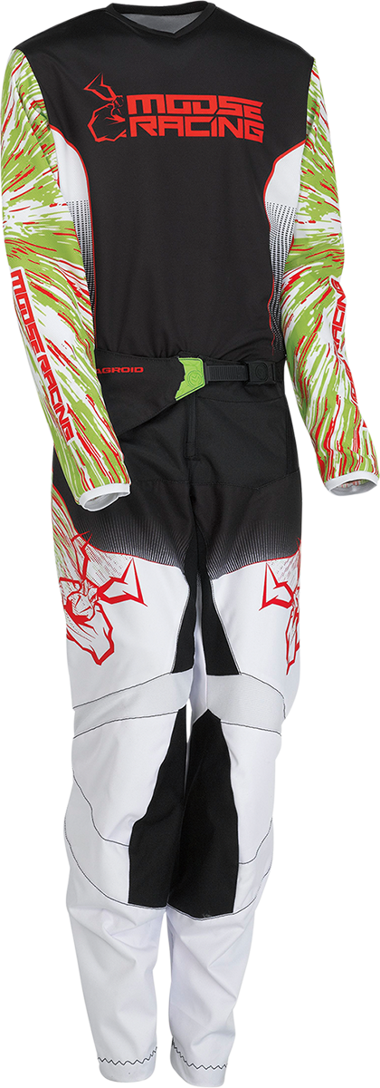 MOOSE OFFROAD Youth Agroid Jersey - Green/Red/Black - XL 2912-2270