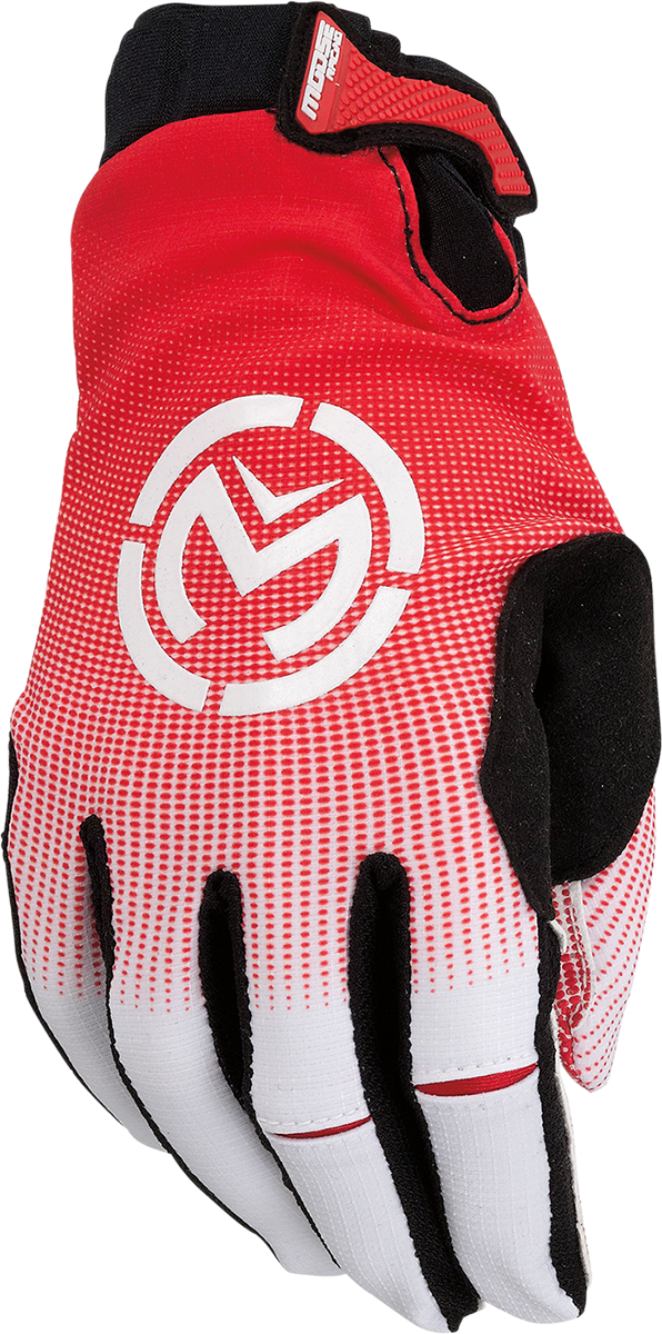 MOOSE OFFROAD SX1™ Gloves - Red/White for Jeep, Truck, and SUV - Large (Part No. 3330-7323)