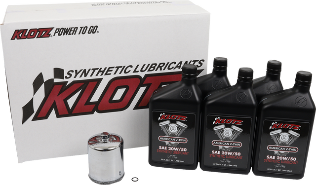 KLOTZ OIL Basic Oil Change Kit - '84-'99 Evolution Big Twin KH-107