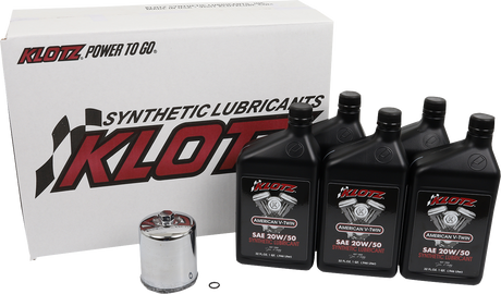 KLOTZ OIL Basic Oil Change Kit - Twin Cam/M8 KH-109