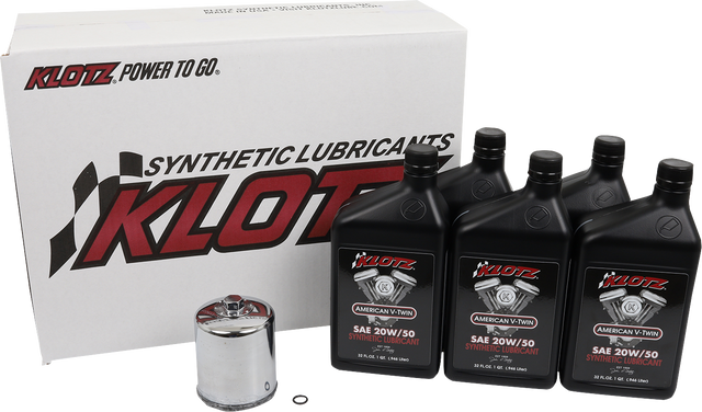KLOTZ OIL Basic Oil Change Kit - Twin Cam/M8 KH-109