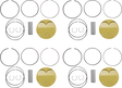 JE PISTONS Piston Kit - 84.00 mm - 13.5:1 CR - Suzuki GSX1300R '99-'07 379438