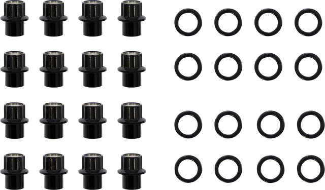 MOOSE OFFROAD Lug Nuts for Carbon Fiber Wheels - Steel, 12mm x 1.50" (16 Pack) - Compatible with Jeep Wrangler, Ford Mustang, Toyota Tacoma, Chevrolet Silverado, and RAM 1500