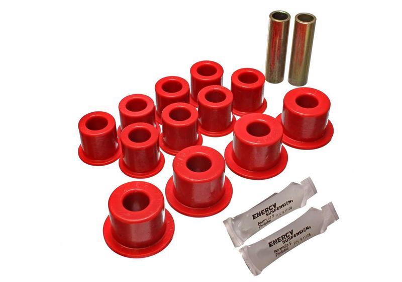 Energy Suspension 4.2131R Red Front Frame Shackle Bushing Set for 1993-1996 Ford F-350 4WD
